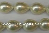 CSB873 15.5 inches 14*19mm teardrop shell pearl beads wholesale