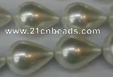 CSB875 15.5 inches 16*22mm teardrop shell pearl beads wholesale