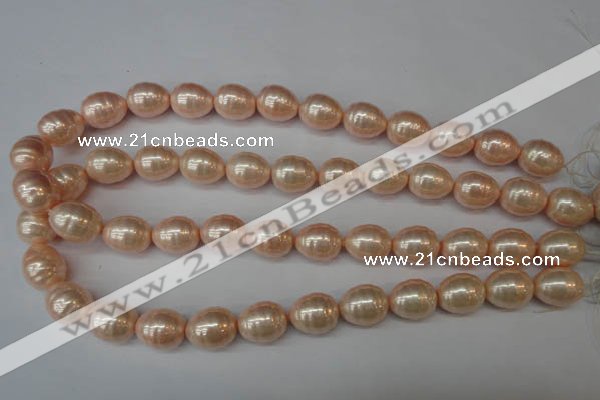 CSB886 15.5 inches 13*16mm whorl teardrop shell pearl beads wholesale