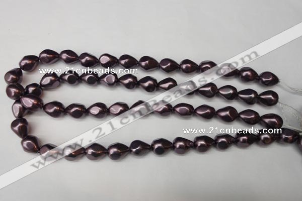 CSB891 15.5 inches 12*14mm teardrop shell pearl beads wholesale