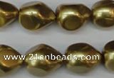 CSB894 15.5 inches 15*20mm teardrop shell pearl beads wholesale