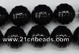 CSB897 15.5 inches 16mm whorl round shell pearl beads wholesale