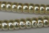 CSB901 15.5 inches 6*12mm rondelle shell pearl beads wholesale