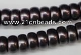 CSB902 15.5 inches 6*12mm rondelle shell pearl beads wholesale