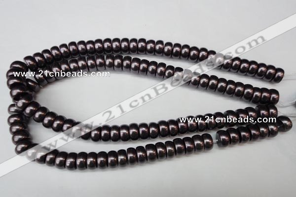 CSB902 15.5 inches 6*12mm rondelle shell pearl beads wholesale