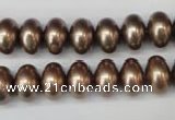 CSB905 15.5 inches 8*12mm rondelle shell pearl beads wholesale