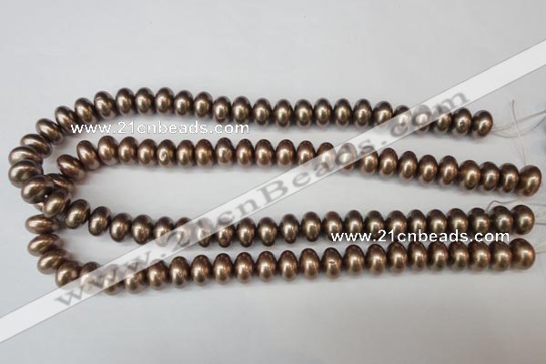 CSB905 15.5 inches 8*12mm rondelle shell pearl beads wholesale