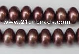 CSB906 15.5 inches 8*12mm rondelle shell pearl beads wholesale