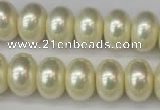 CSB910 15.5 inches 11*15mm rondelle shell pearl beads wholesale