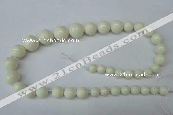 CSB925 15.5 inches 8mm - 14mm round shell pearl beads wholesale