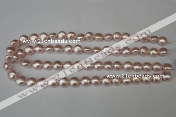 CSB941 15.5 inches 12mm flat round shell pearl beads wholesale