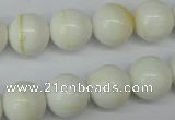 CSB955 15.5 inches 14mm round shell pearl beads wholesale