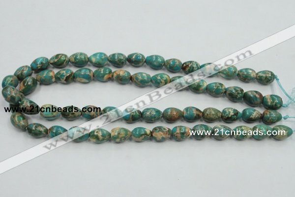 CSE05 15.5 inches 10*14mm teardrop natural sea sediment jasper beads