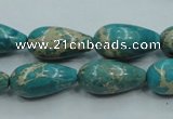 CSE06 15.5 inches 10*20mm teardrop natural sea sediment jasper beads