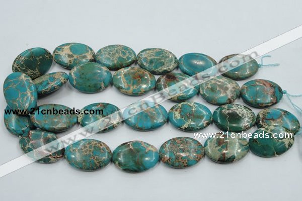 CSE10 15.5 inches 22*30mm oval natural sea sediment jasper beads