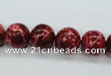 CSE165 15.5 inches 16mm round dyed natural sea sediment jasper beads