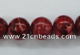 CSE167 15.5 inches 20mm round dyed natural sea sediment jasper beads