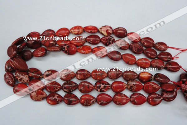 CSE174 13*18mm flat teardrop dyed natural sea sediment jasper beads