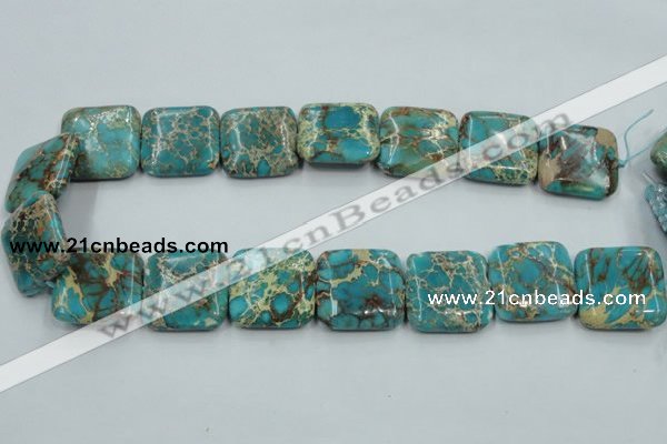 CSE18 15.5 inches 25*25mm square natural sea sediment jasper beads