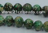 CSE221 15.5 inches 14mm round dyed natural sea sediment jasper beads