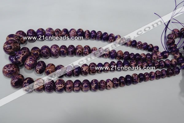 CSE303 15.5 inches 7*10mm – 15*20mm rondelle dyed sea sediment jasper beads