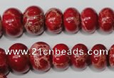 CSE304 15.5 inches 7*10mm – 15*20mm rondelle dyed sea sediment jasper beads