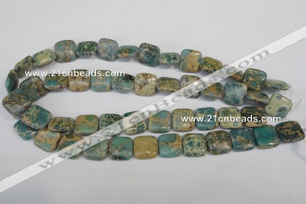 CSE5026 15.5 inches 16*16mm square natural sea sediment jasper beads