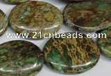 CSE5043 15.5 inches 22*30mm oval natural sea sediment jasper beads