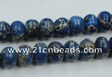 CSE52 15.5 inches 8*10mm rondelle dyed natural sea sediment jasper beads