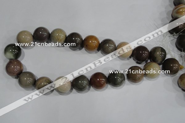 CSE5208 15.5 inches 20mm round sea sediment jasper beads wholesale