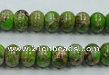 CSE55 15.5 inches 8*10mm rondelle dyed natural sea sediment jasper beads