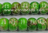 CSE56 15.5 inches 12*16mm rondelle dyed natural sea sediment jasper beads