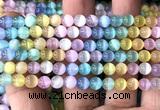 CSE606 15 inches 6mm round rainbow selenite beads wholesale