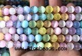 CSE607 15 inches 8mm round rainbow selenite beads wholesale