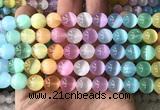 CSE608 15 inches 10mm round rainbow selenite beads wholesale