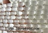 CSE638 15 inches 8*12mm drum selenite beads wholesale