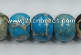 CSE64 15.5 inches 15*18mm rondelle dyed natural sea sediment jasper beads