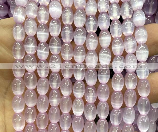 CSE694 15 inches 6*9mm rice selenite beads wholesale
