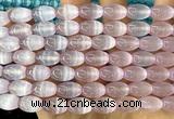 CSE695 15 inches 8*12mm rice selenite beads wholesale
