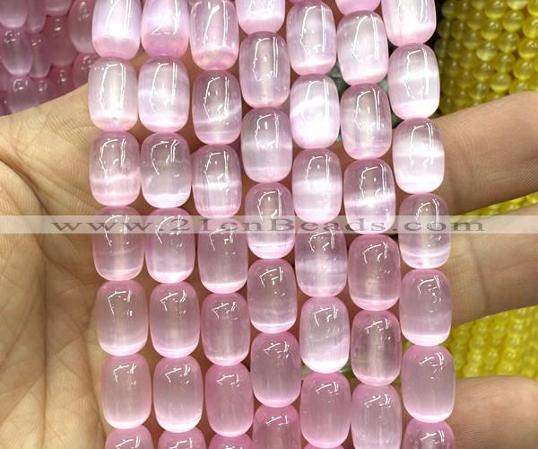 CSE708 15 inches 8*12mm drum selenite beads wholesale