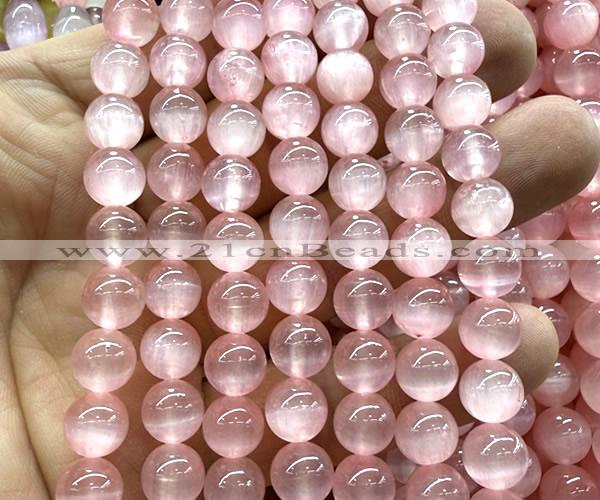 CSE711 15 inches 8mm round selenite beads wholesale