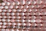CSE714 15 inches 6*9mm rice selenite beads wholesale