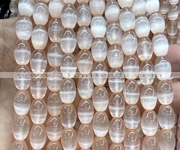 CSE725 15 inches 8*12mm rice selenite beads wholesale