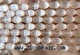 CSE725 15 inches 8*12mm rice selenite beads wholesale