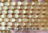 CSE735 15 inches 8*12mm rice selenite beads wholesale