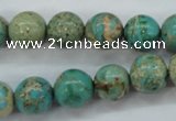 CSE76 15.5 inches 12mm round dyed natural sea sediment jasper beads