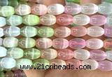 CSE766 15 inches 10*14mm rice colorful selenite beads wholesale