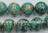 CSE77 15.5 inches 14mm round dyed natural sea sediment jasper beads