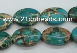 CSE98 15.5 inches 13*18mm oval dyed natural sea sediment jasper beads