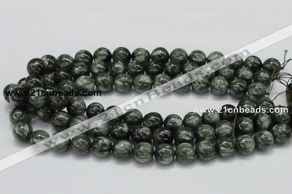 CSH05 15.5 inches 14mm round natural seraphinite gemstone beads